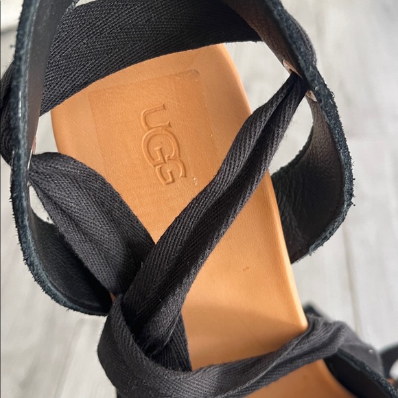 New!! UGG Taia Ankle Tie Wedge Sandal - Picture 3 of 5